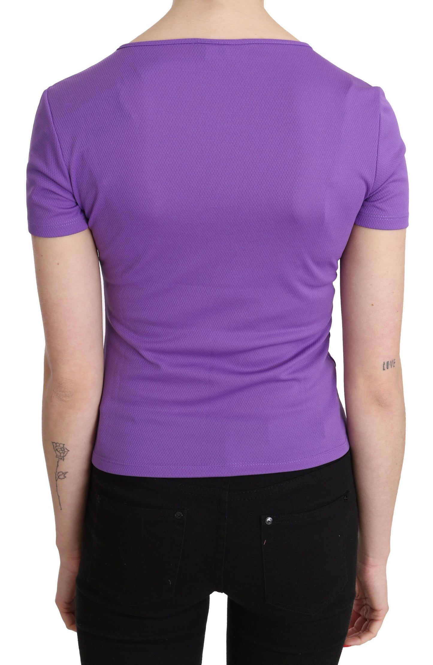 Blusa elegante informal de color morado de GF Ferre para el día a día