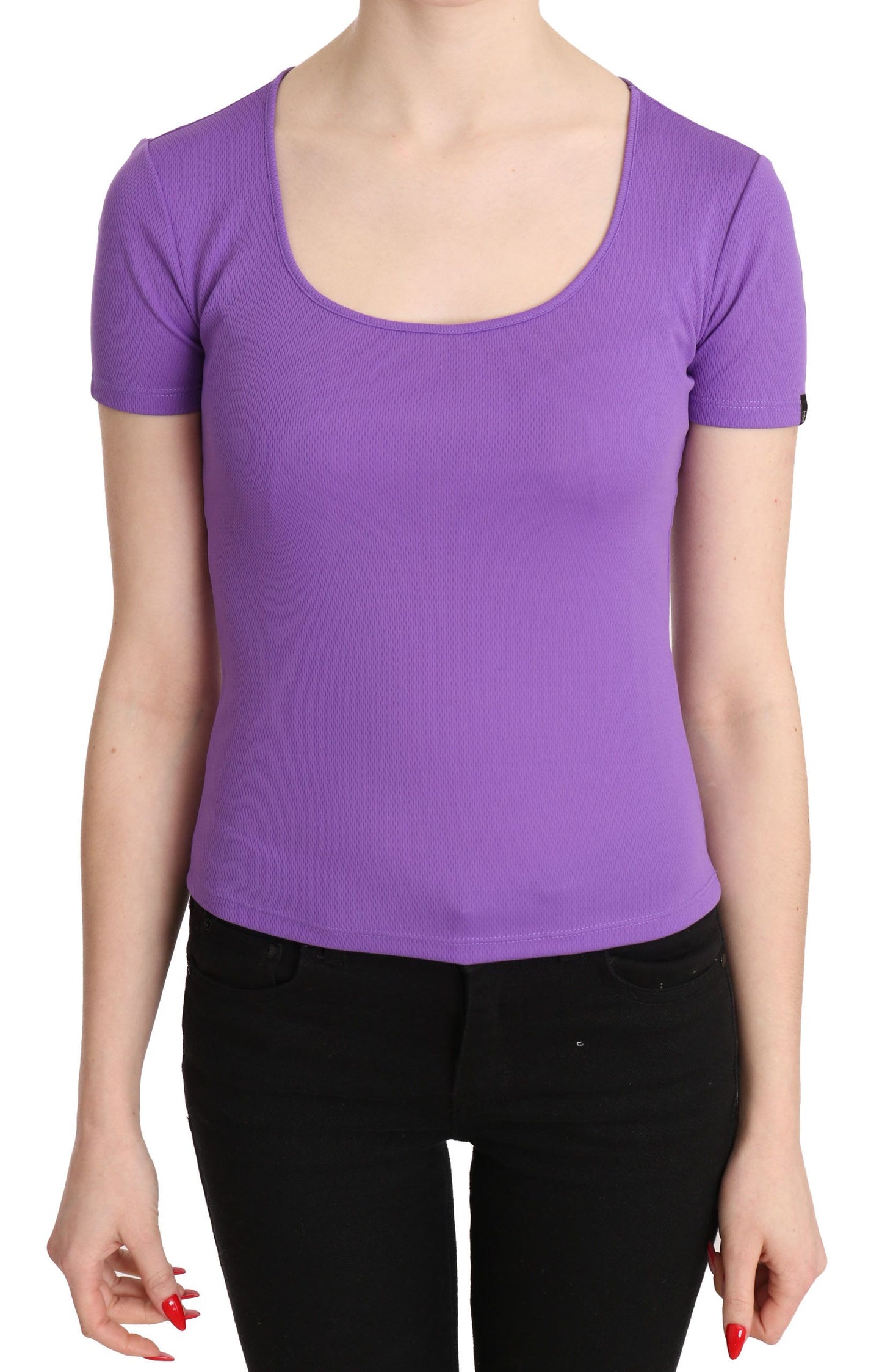 Blusa elegante informal de color morado de GF Ferre para el día a día