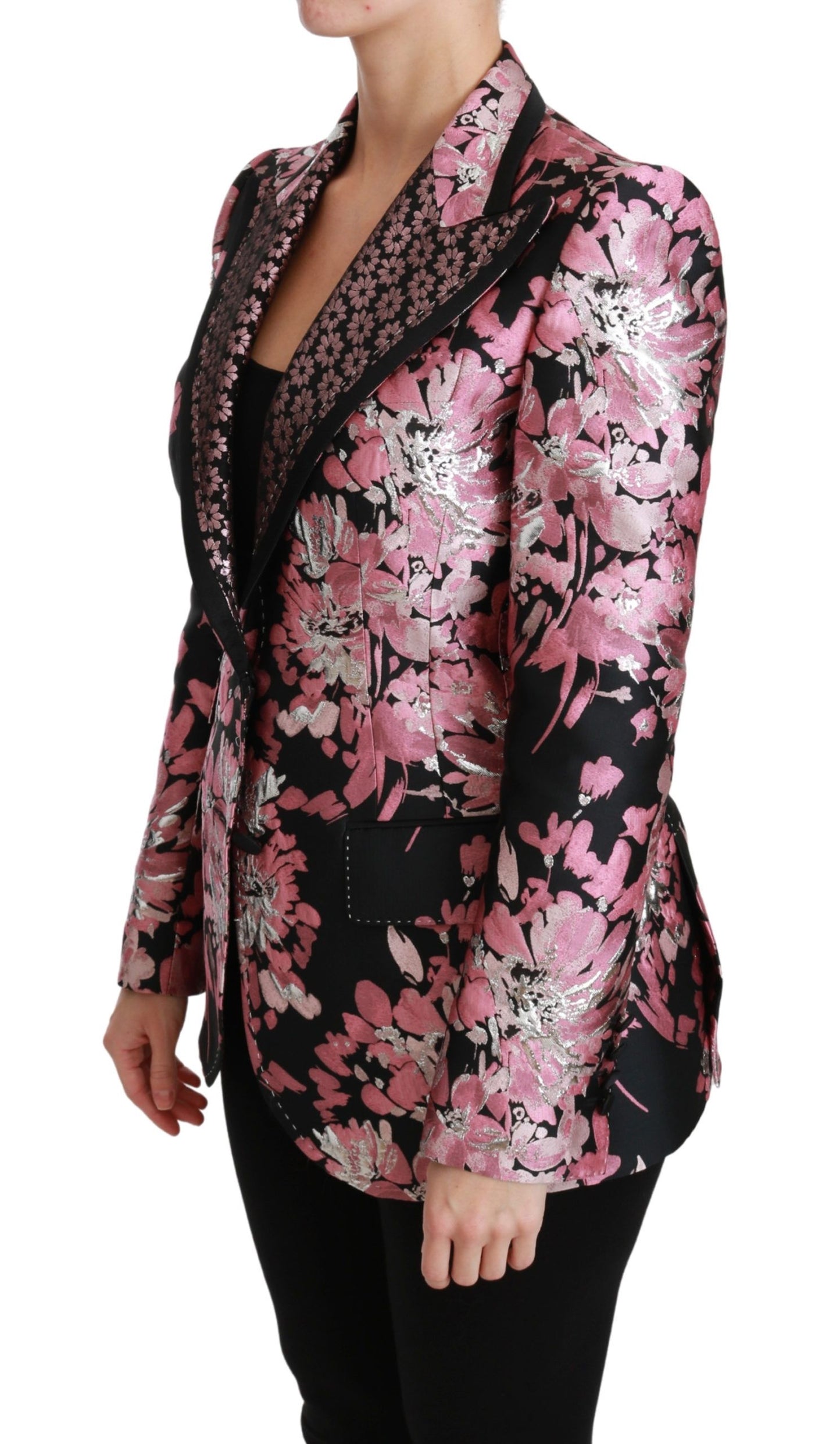 Blazer elegante con estampado floral en jacquard de Dolce &amp; Gabbana