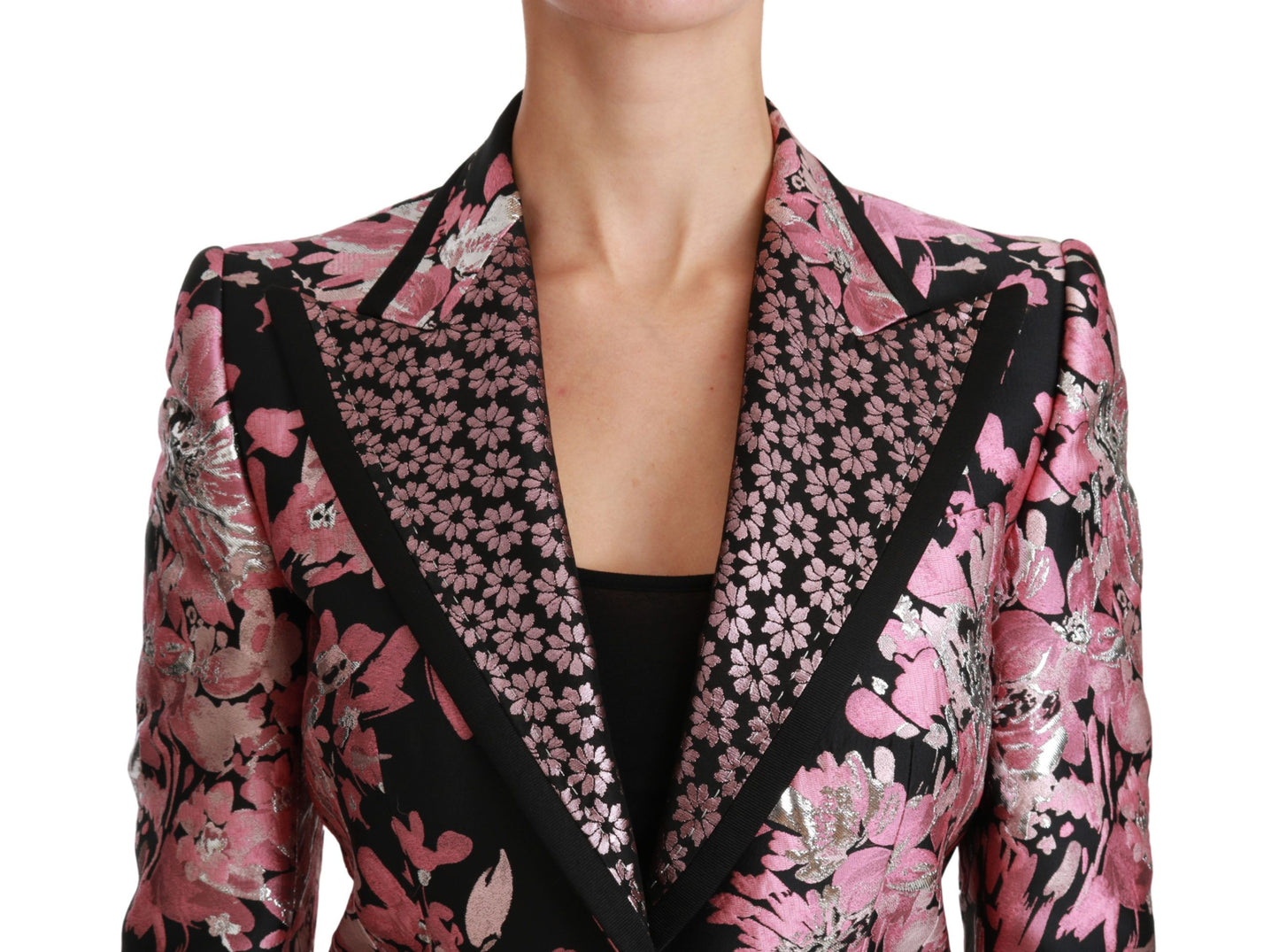 Blazer elegante con estampado floral en jacquard de Dolce &amp; Gabbana