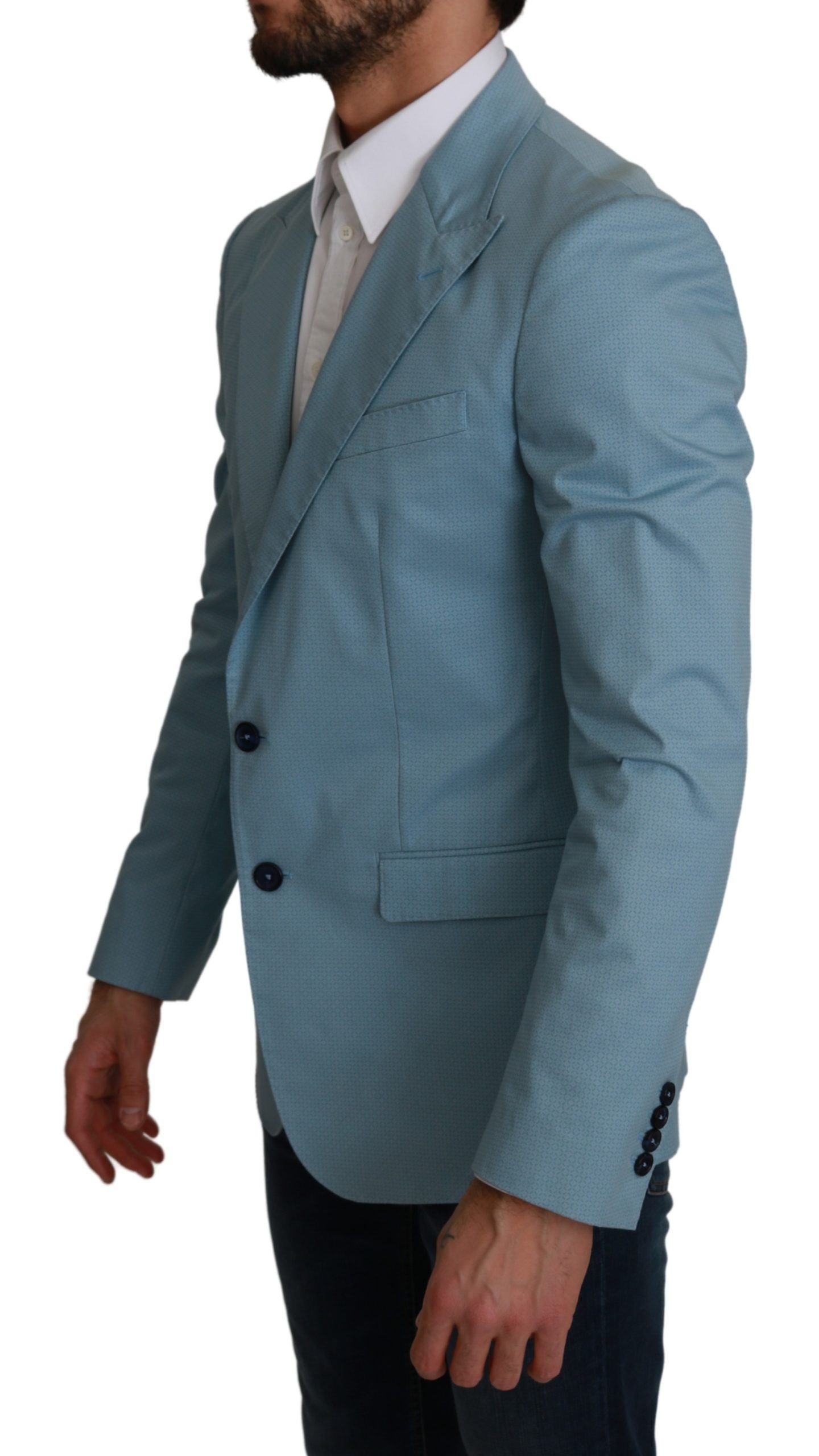 Dolce & Gabbana Elegant Blue Fantasy Pattern Blazer