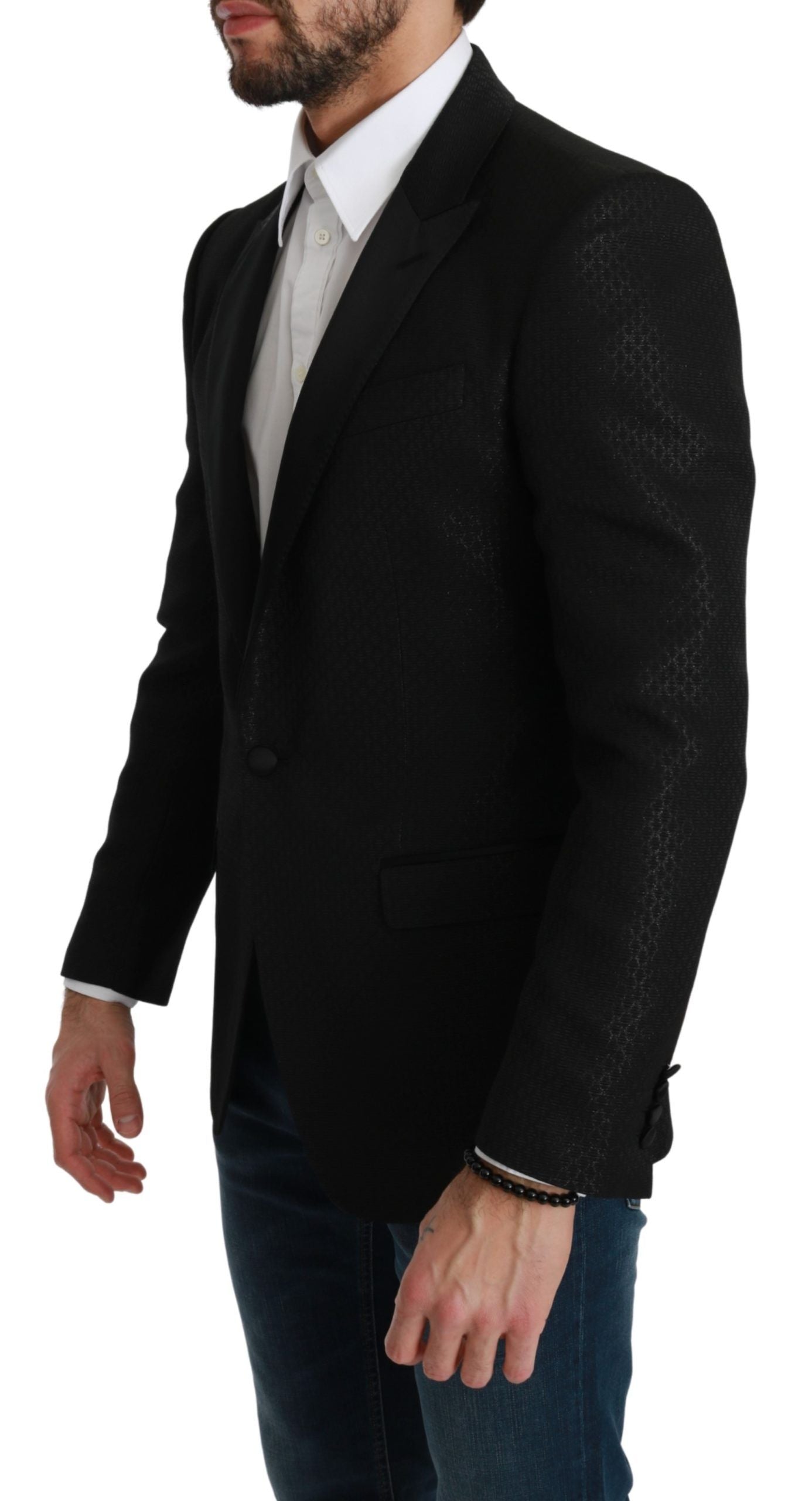 Dolce & Gabbana Slim Fit Martini Black Blazer Jacket