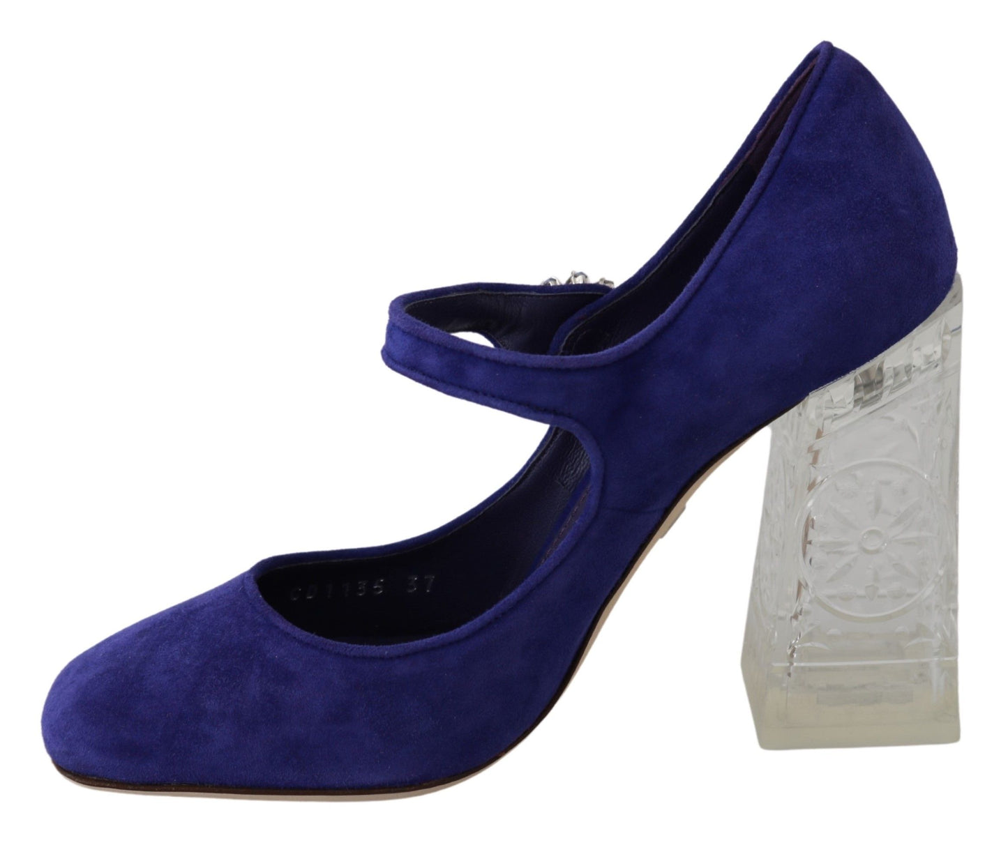 Elegantes zapatos Mary Jane de ante morado de Dolce &amp; Gabbana