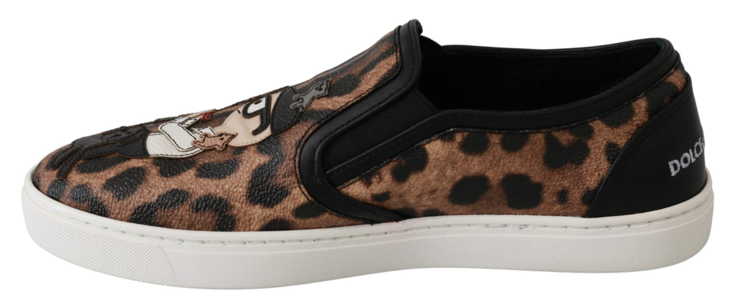 Mocasines elegantes con estampado de leopardo de Dolce &amp; Gabbana para una comodidad elegante