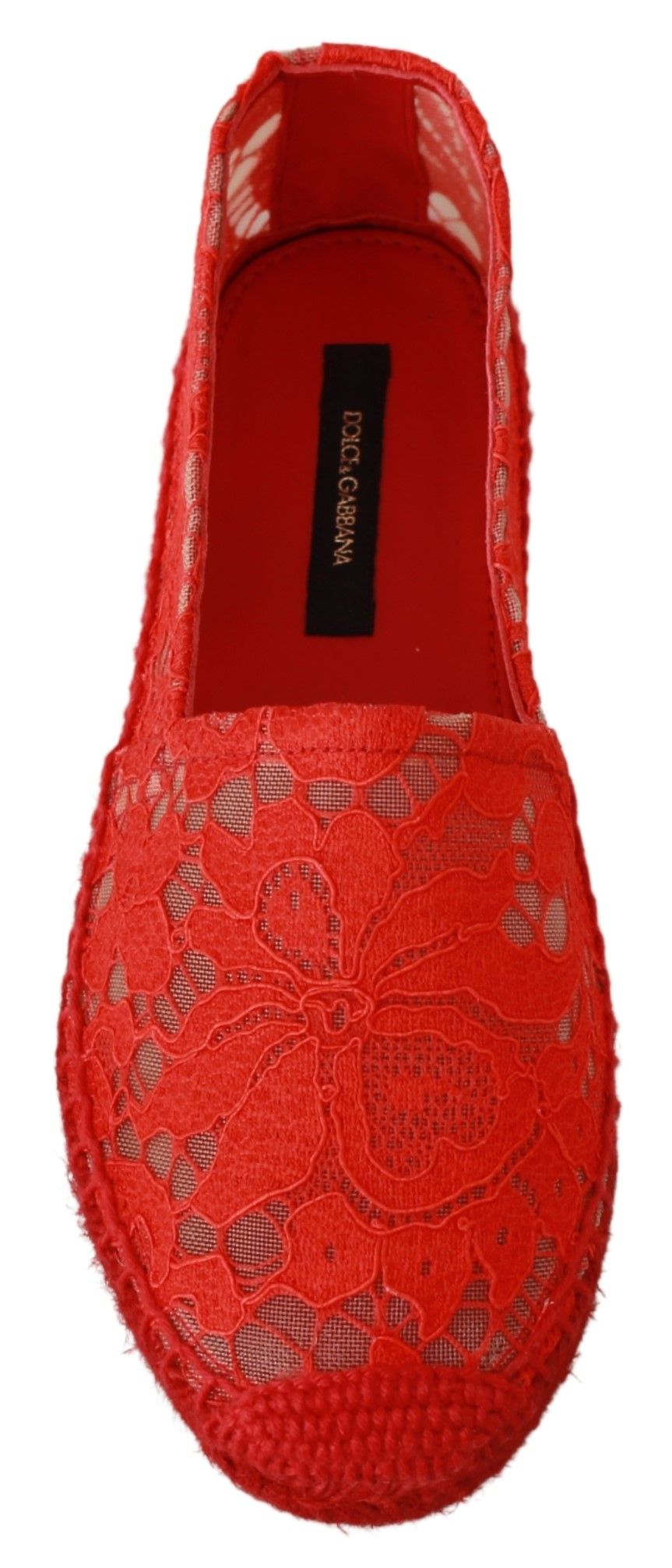 Alpargatas planas de viscosa roja de Dolce &amp; Gabbana