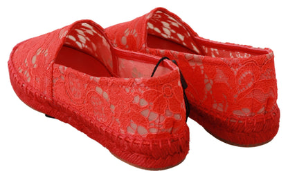 Alpargatas planas de viscosa roja de Dolce &amp; Gabbana