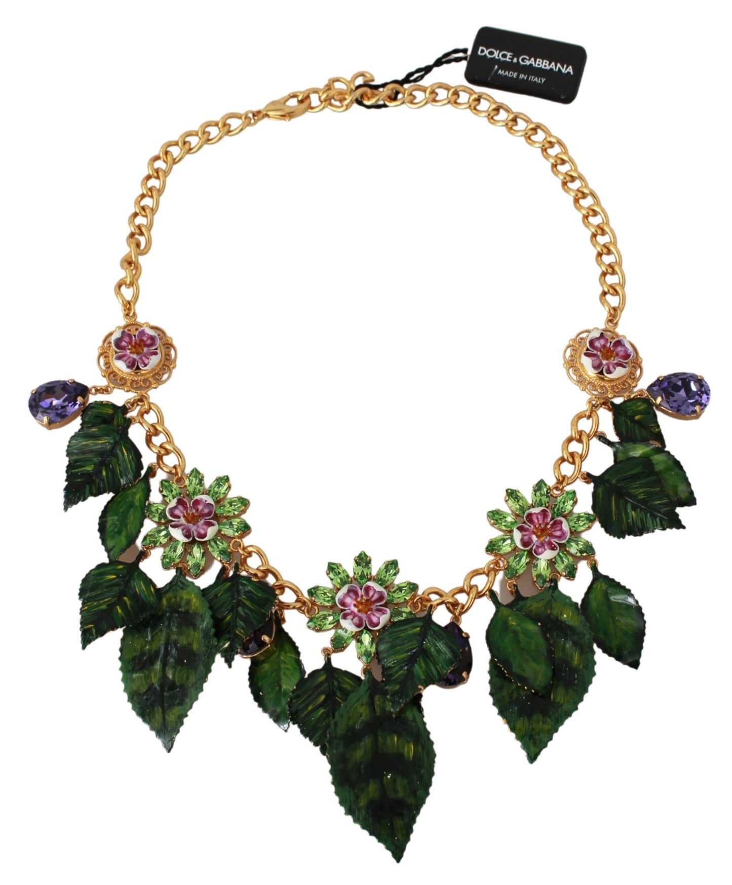 Elegante collar con dije floral de Sicilia de Dolce &amp; Gabbana