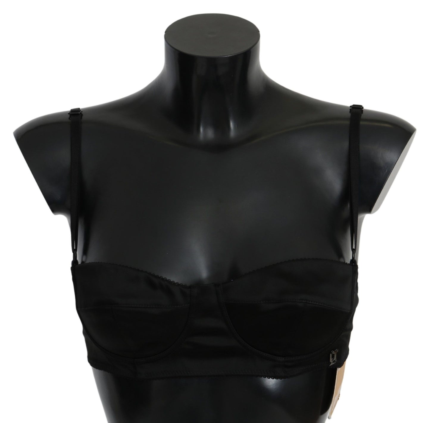 Bralette elegante de algodón negro de John Galliano