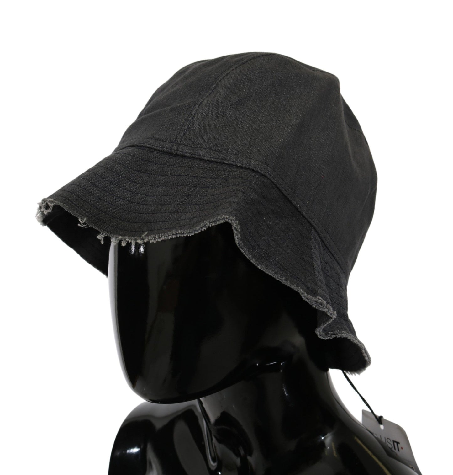 Sombrero de pescador negro elegante de Costume National: accesorio atemporal