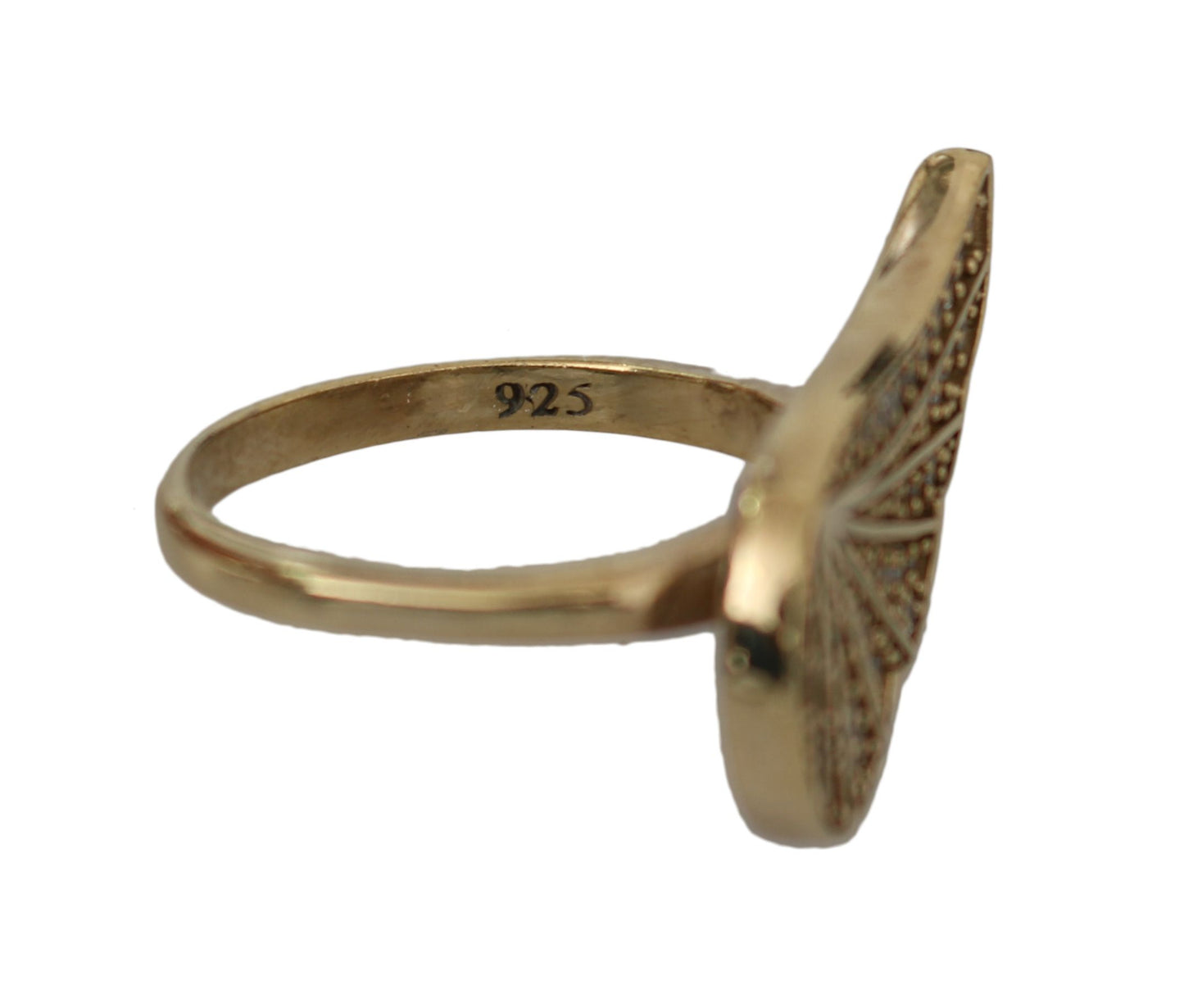 Anillo elegante Nialaya adornado con cristales dorados