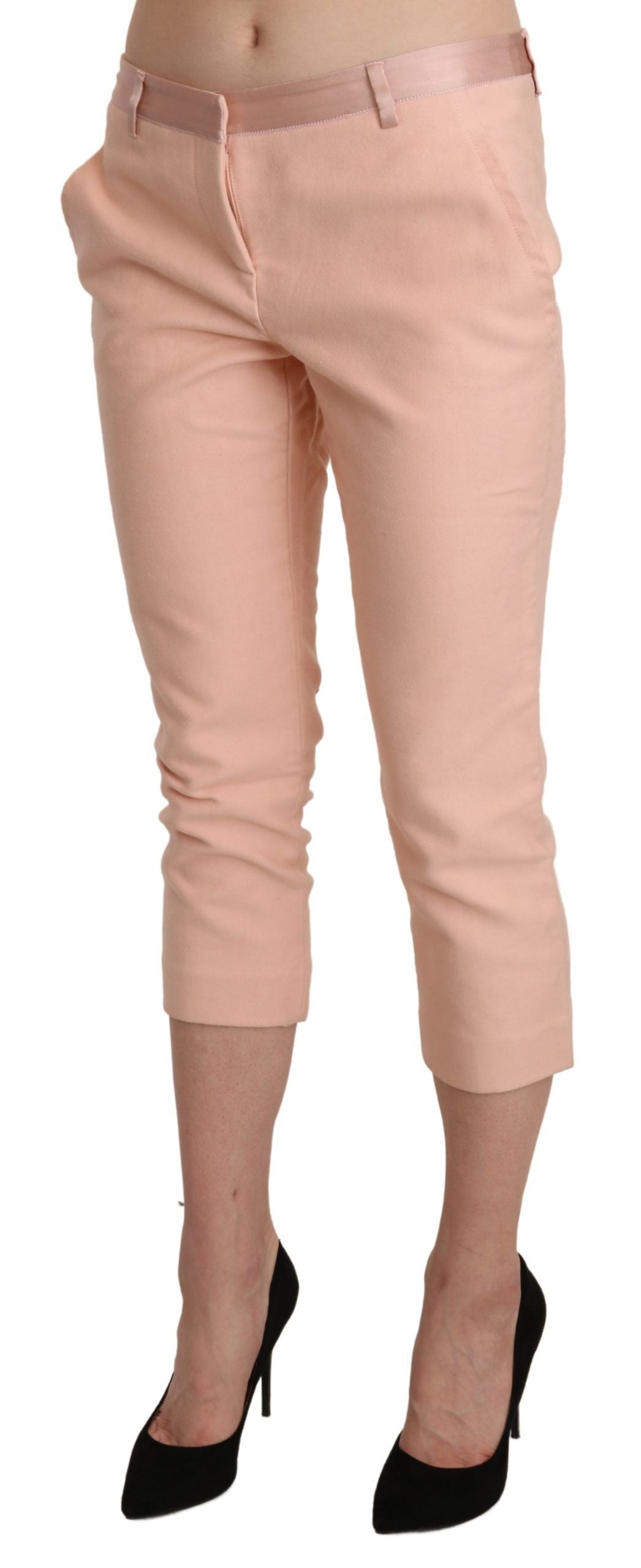 Ermanno Scervino Chic pantalones capri ajustados en rosa