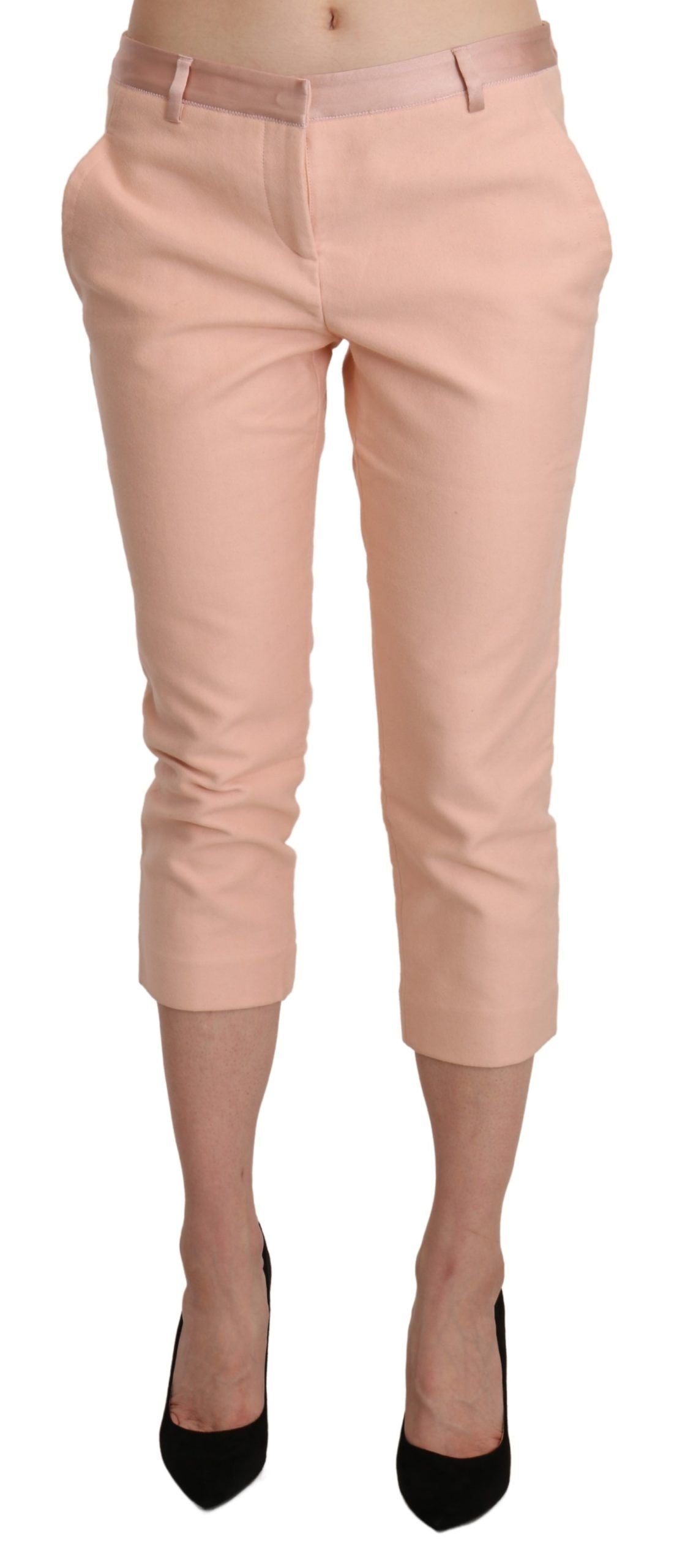 Ermanno Scervino Chic pantalones capri ajustados en rosa