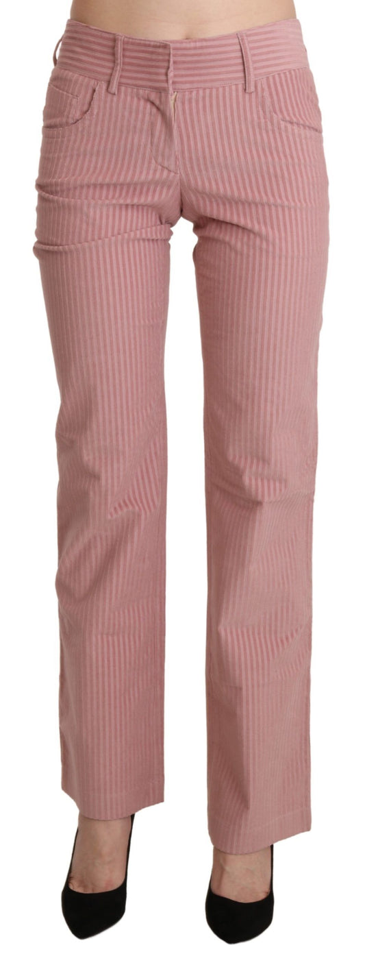 Pantalones rectos de cintura media color rosa chic de Ermanno Scervino