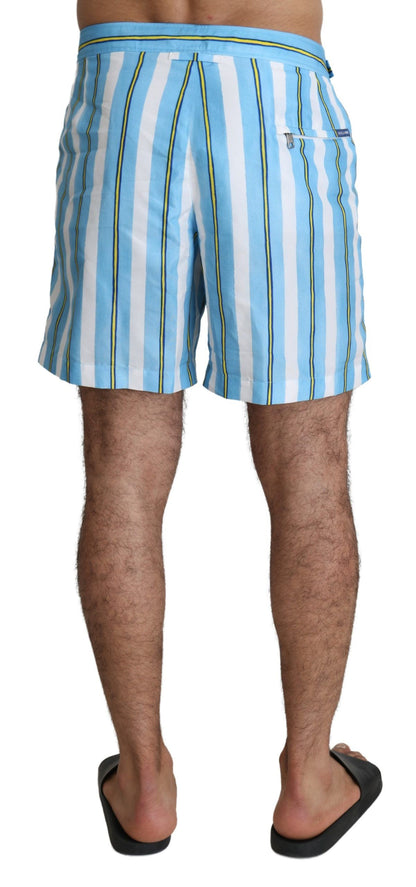 Dolce & Gabbana Striped Elegance Swim Shorts