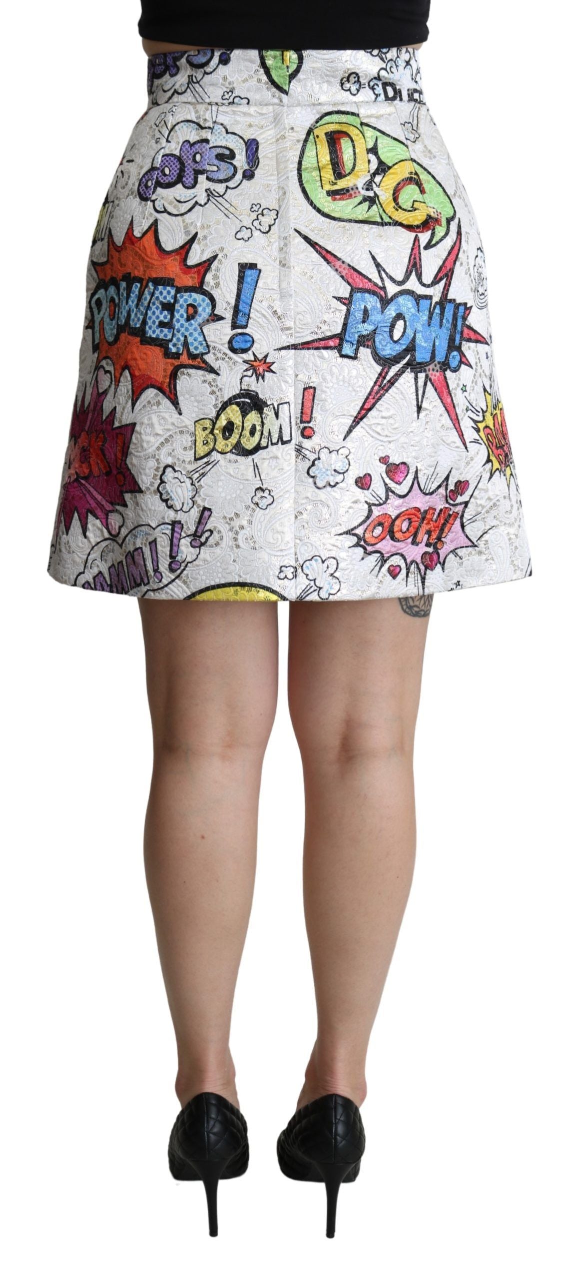 Dolce & Gabbana Chic Cartoon Brocade Mini Skirt