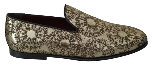 Mocasines y sandalias de vestir burdeos dorados de Dolce &amp; Gabbana