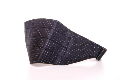 Dolce & Gabbana Elegant Black Silk Cummerbund with Polka Dots