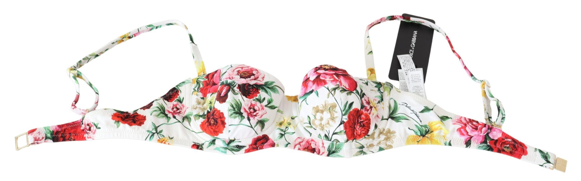 Top de bikini elegante con estampado floral de Dolce &amp; Gabbana: un verano chic