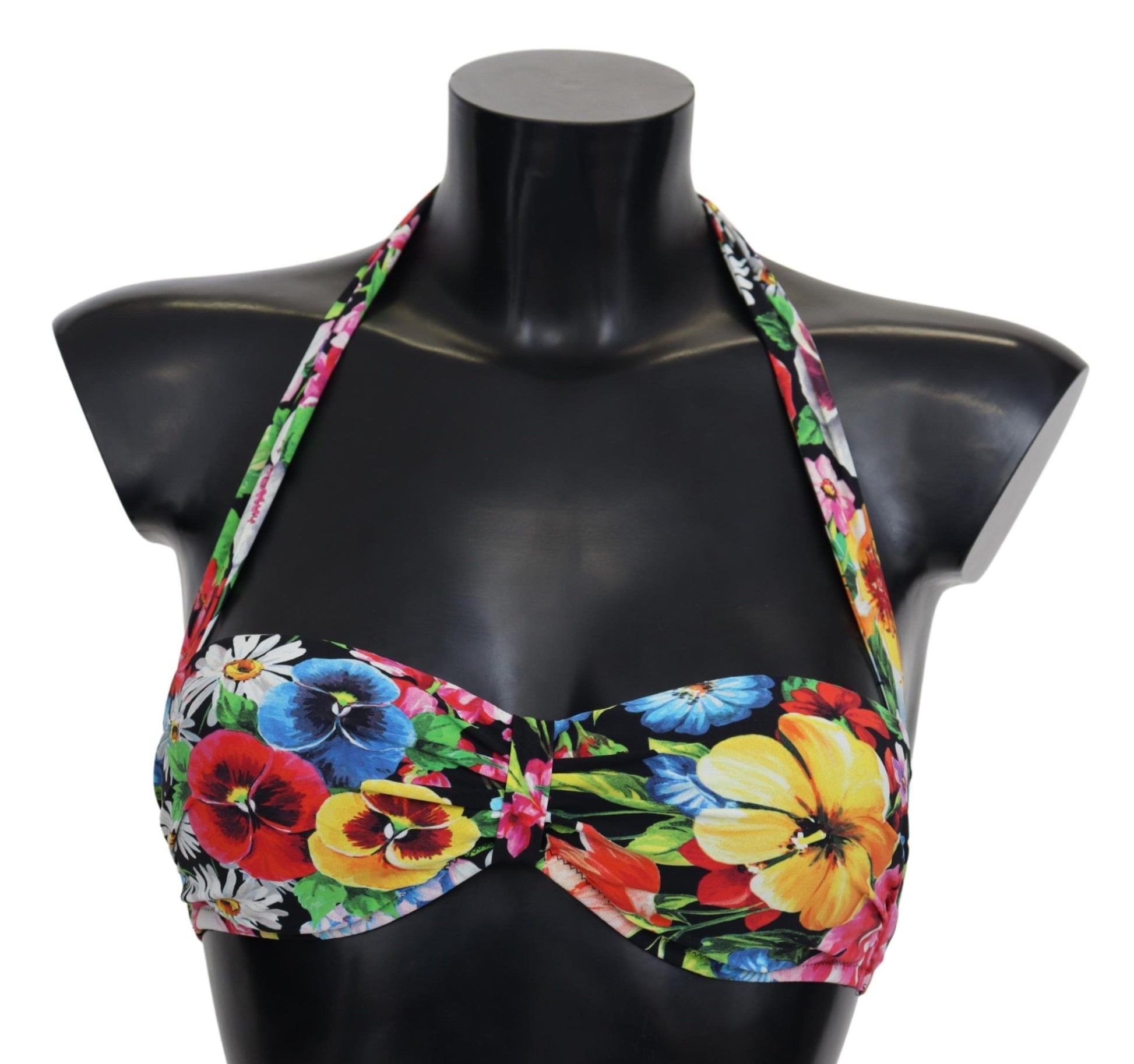 Top de bikini de alta gama Floral Elegance de Dolce &amp; Gabbana