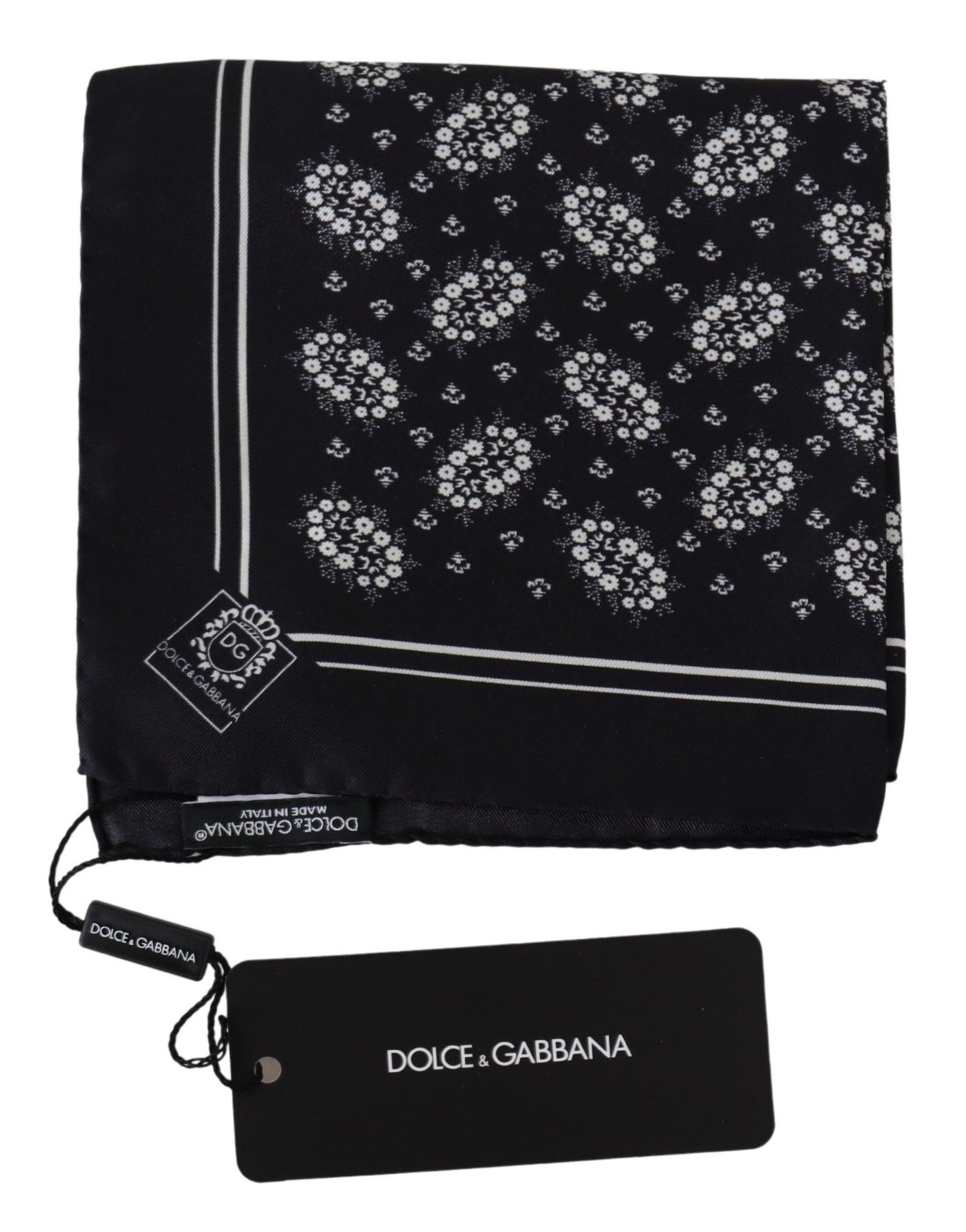 Pañuelo de bolsillo elegante de seda con estampado de Dolce &amp; Gabbana