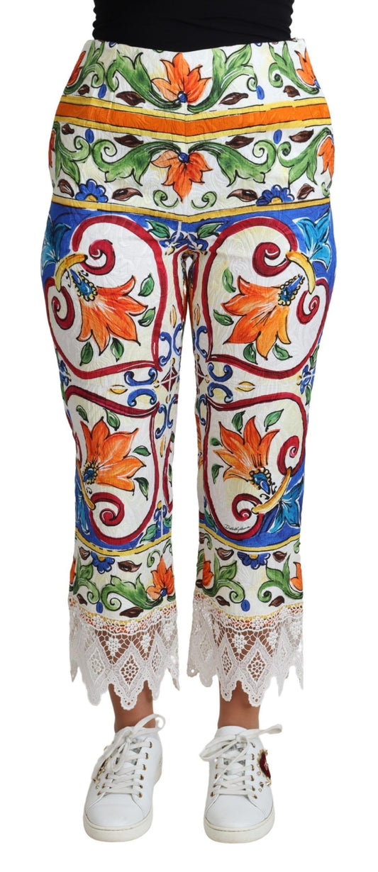 Pantalones capri de talle alto Majolica de Dolce &amp; Gabbana