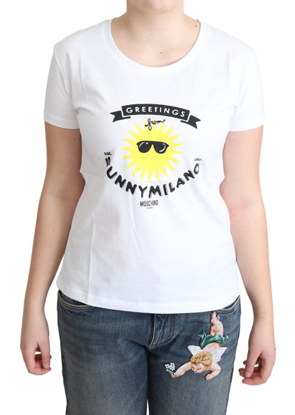 Camiseta de algodón con estampado Sunny Milano de Moschino