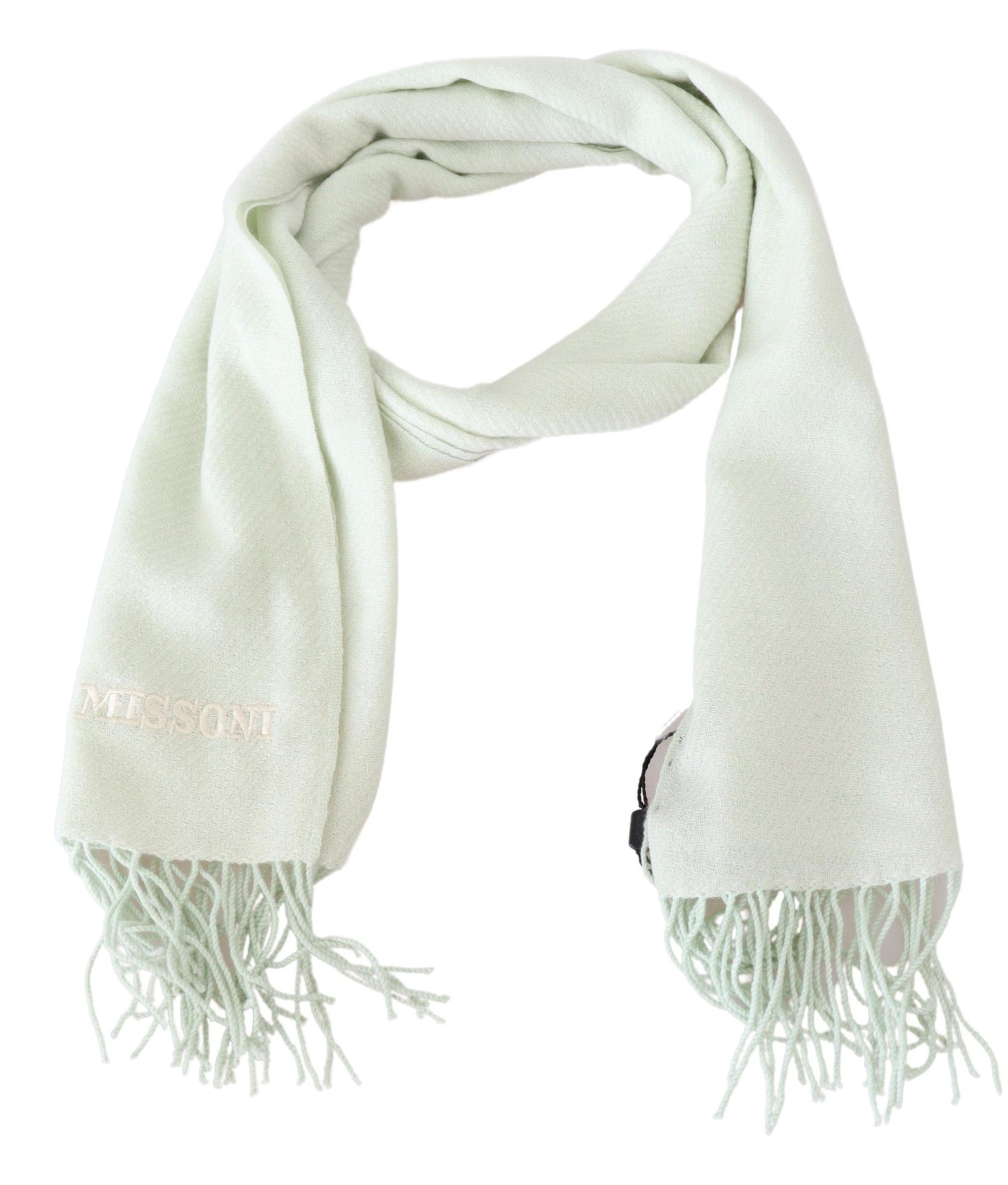 Missoni Elegant White Cashmere Scarf