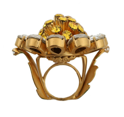 Anillo con diseño de flor de cristal de Dolce &amp; Gabbana, talla 7,5 en EE. UU.