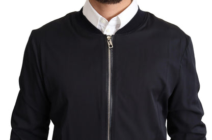 Chaqueta bomber elegante de mezcla de seda de Dolce &amp; Gabbana