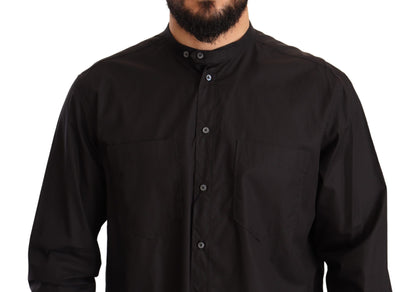 Camisa elegante negra 100 % algodón para hombre de Dolce &amp; Gabbana