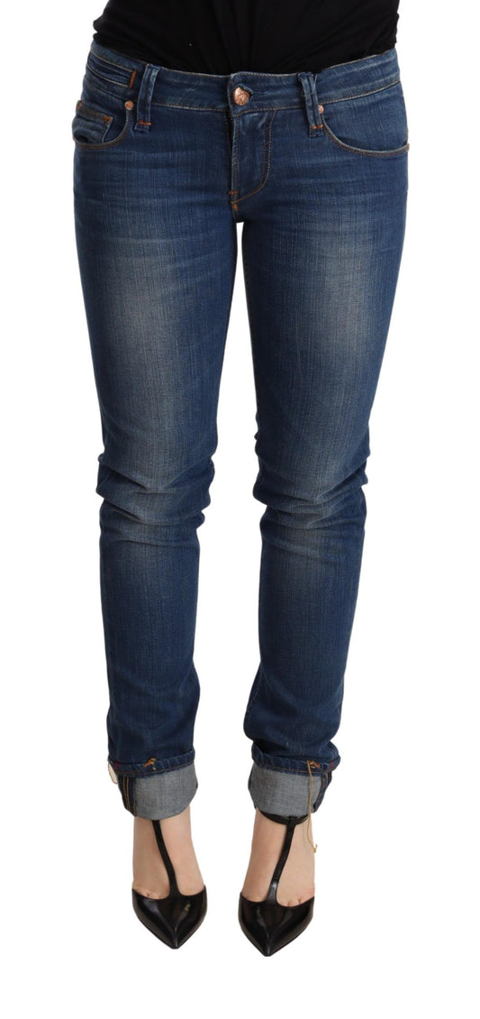 Acht Chic Blue Washed Push-Up Skinny Jeans