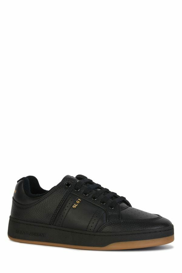 Zapatillas bajas elegantes de cuero negras de Saint Laurent