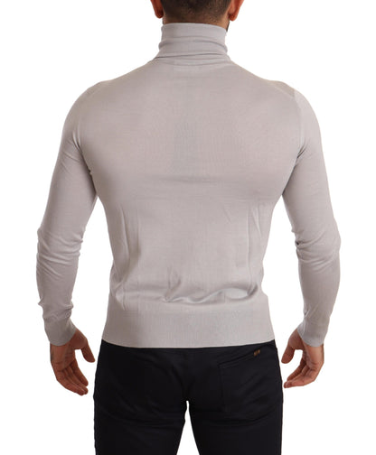 Jersey de cuello alto elegante en mezcla de seda y cachemira de Dolce &amp; Gabbana