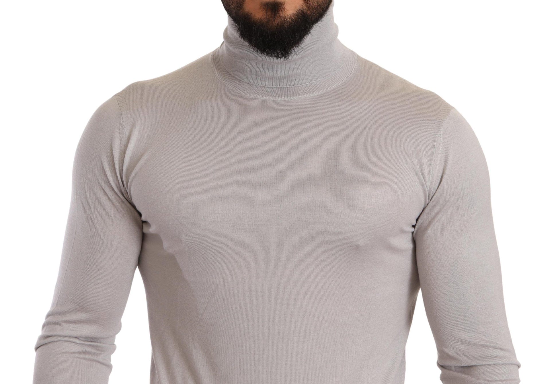 Jersey de cuello alto elegante en mezcla de seda y cachemira de Dolce &amp; Gabbana