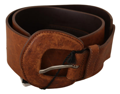 Costume National Elegant Brown Leather Fashion Belt