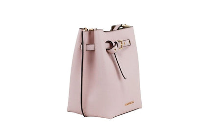 Bolso bandolera tipo cubo de piel de guijarro en color rubor empolvado Emilia de Michael Kors