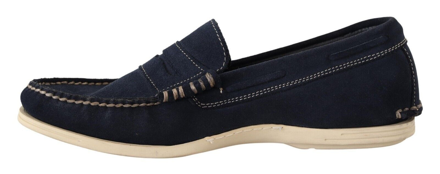 Mocasines Pollini Chic Suede Blue para hombre