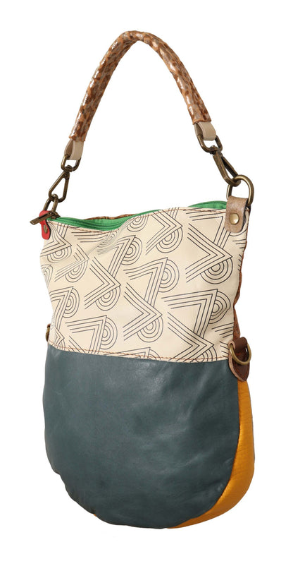 Bolso bandolera chic de piel multicolor EBARRITO