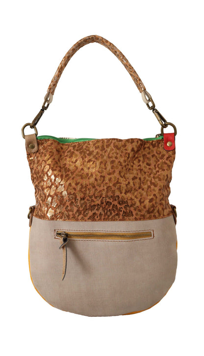 Bolso bandolera chic de piel multicolor EBARRITO