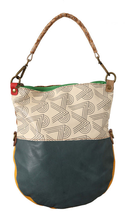 Bolso bandolera chic de piel multicolor EBARRITO