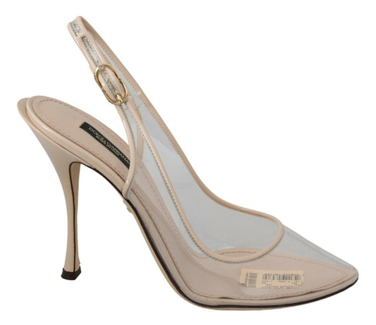 Dolce & Gabbana Elegant Nude Beige Slingback Heels