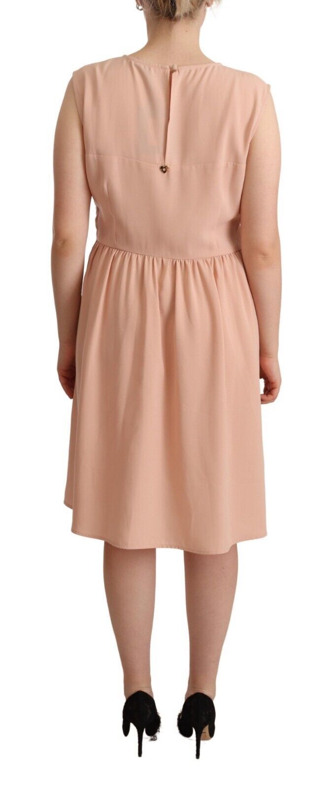 Vestido recto elegante sin mangas en color beige de Twinset