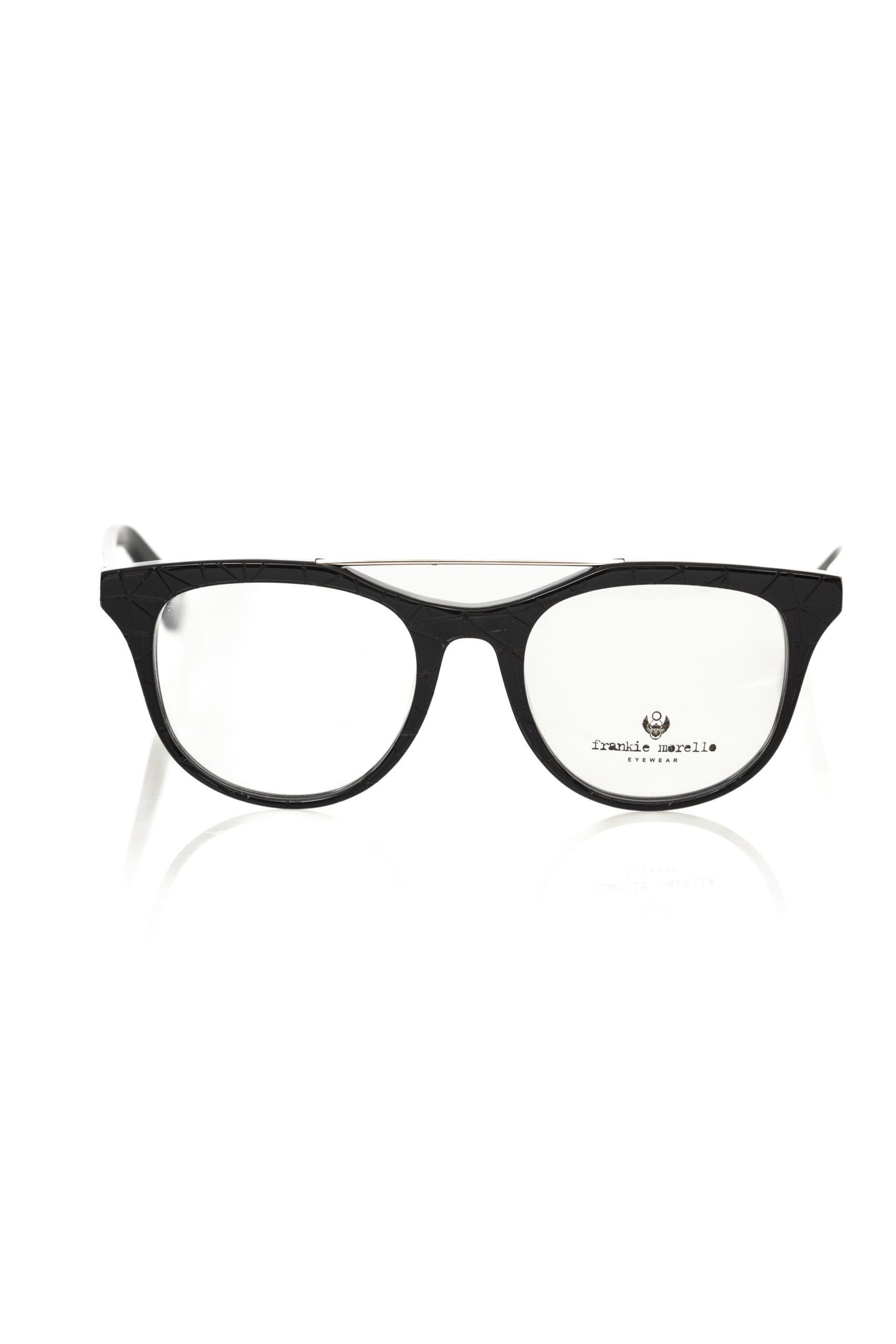 Montura unisex de acetato negro Frankie Morello