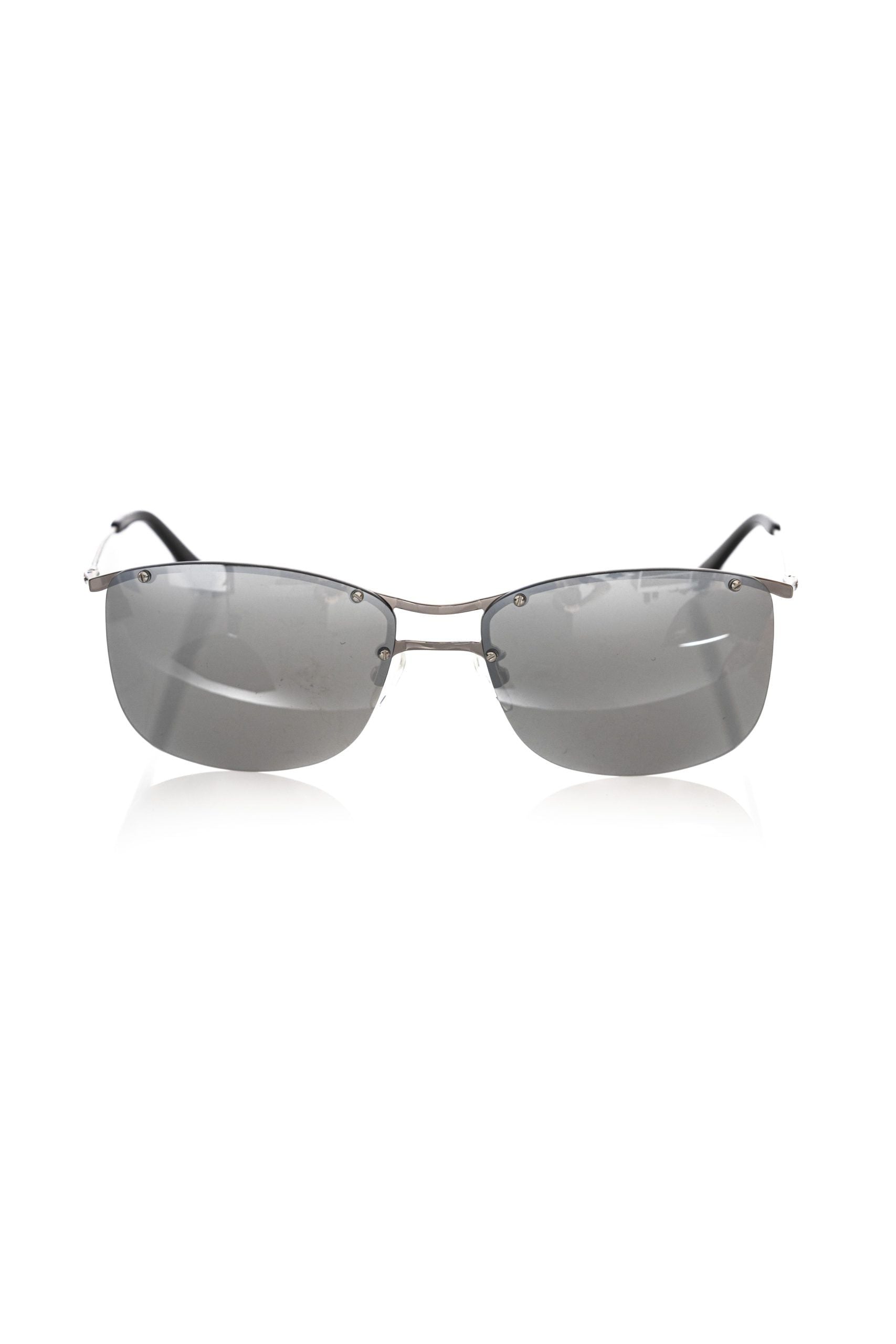 Gafas de sol masculinas Frankie Morello en plata metalizada