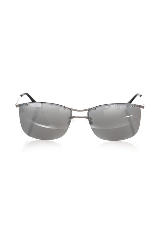 Gafas de sol masculinas Frankie Morello en plata metalizada