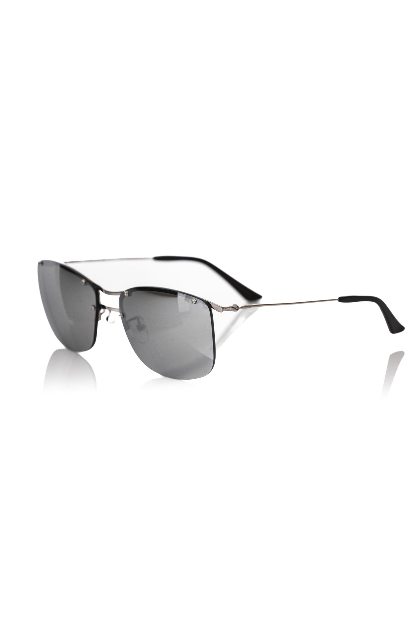 Gafas de sol masculinas Frankie Morello en plata metalizada