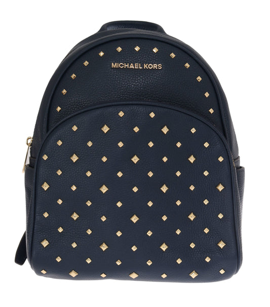 Elegante mochila ABBEY de piel de Michael Kors en azul marino