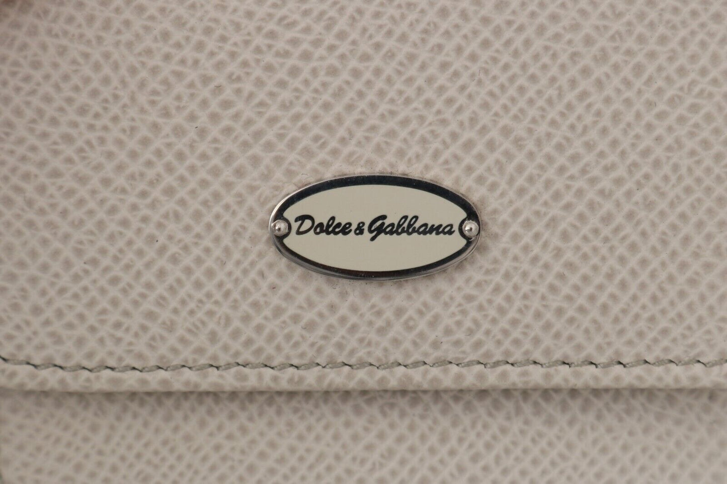 Cartera con estuche para preservativos de cuero blanco elegante de Dolce &amp; Gabbana