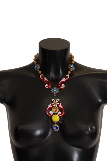 Collar llamativo con cristales multicolor de Dolce &amp; Gabbana