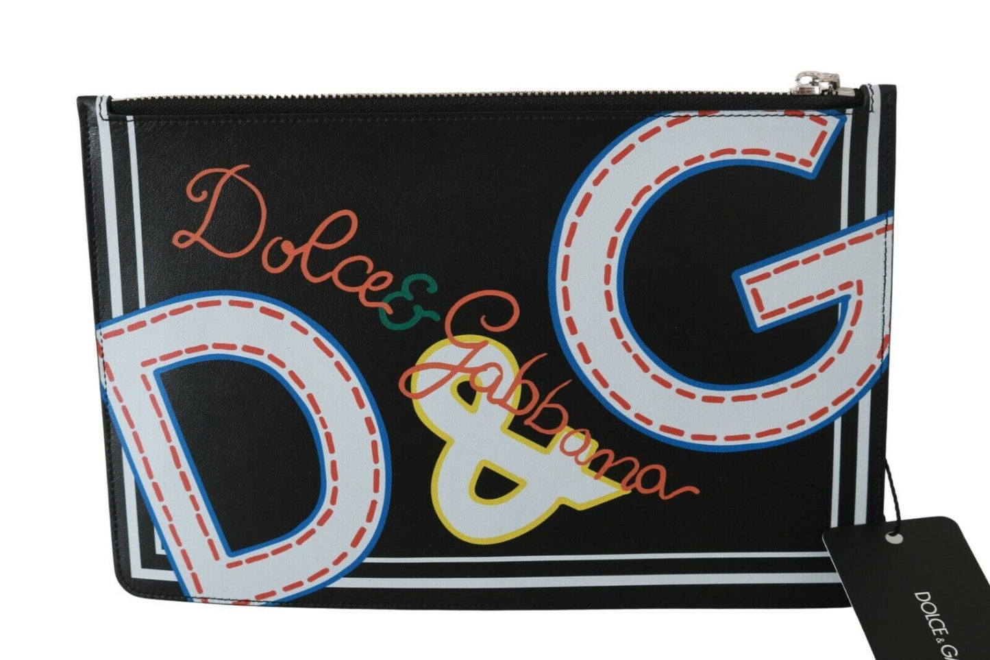 Monedero elegante de piel negra de Dolce &amp; Gabbana